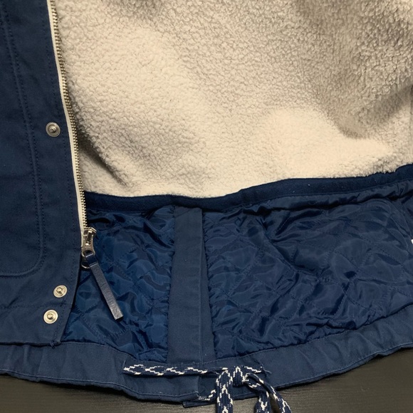 Adidas blue cotton coat parka M size - Picture 8 of 10